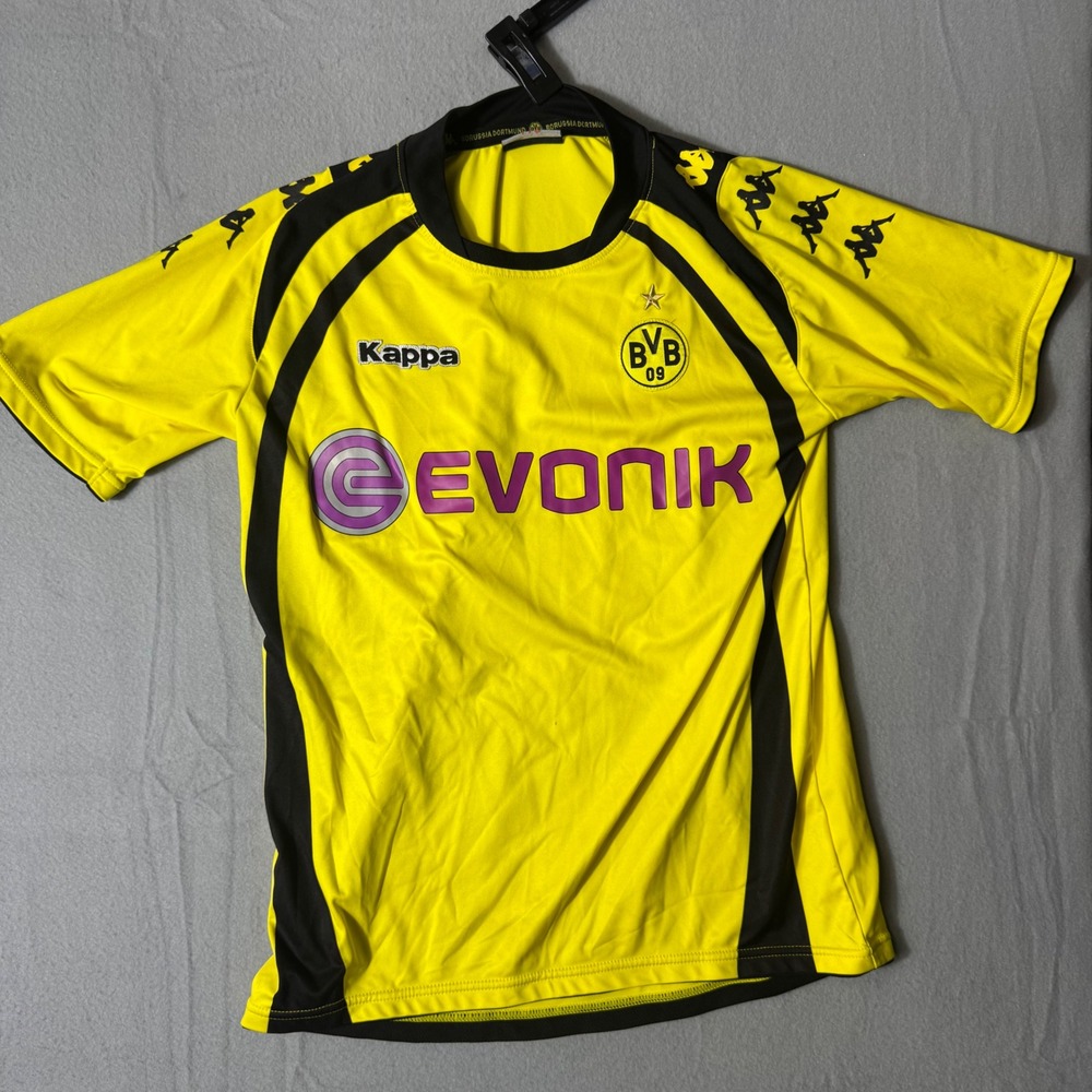 Kappa Borussia Dortmund BVB Youth Jersey 176 Yellow Excellent Evonik MB-517‎